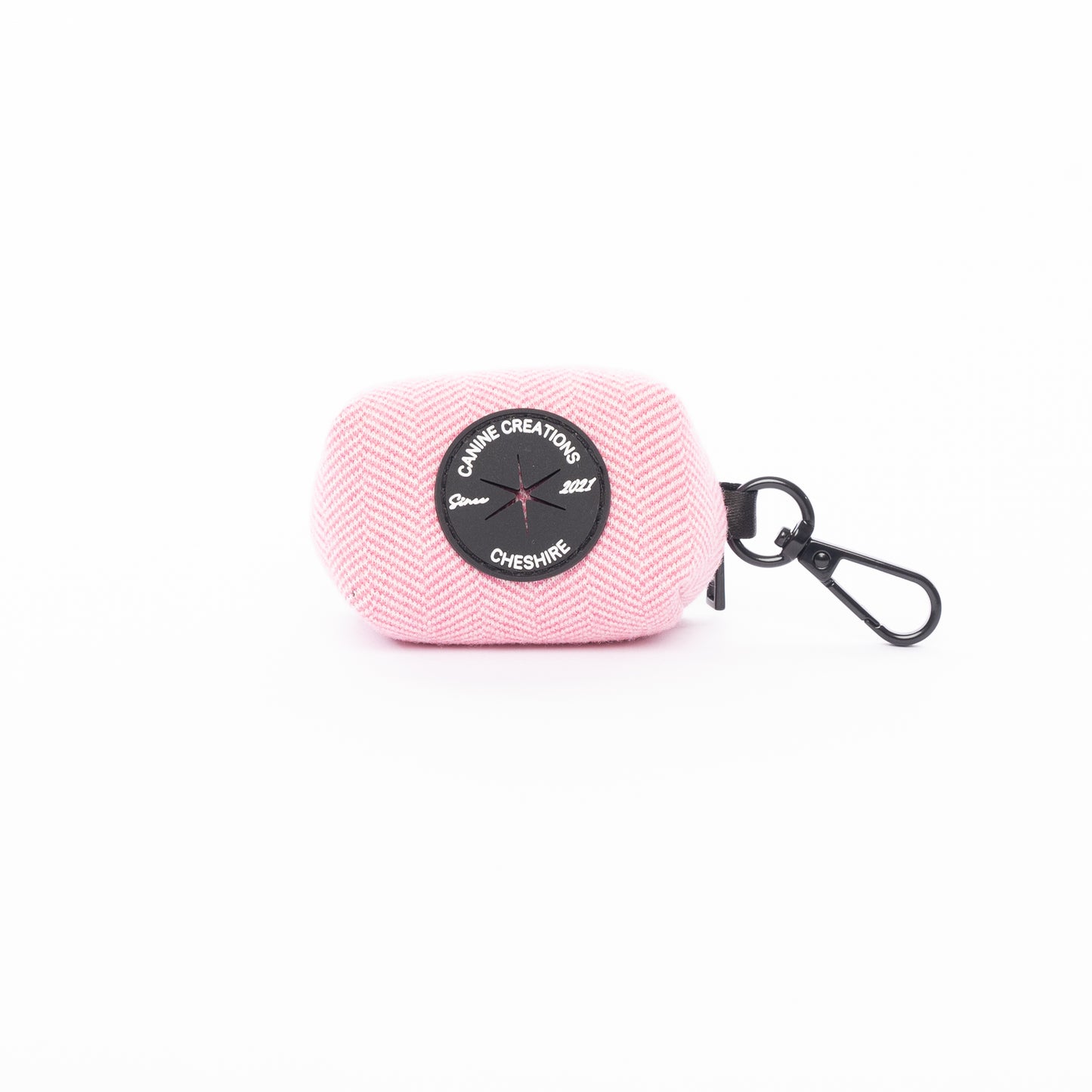The Pink Herringbone Poo Bag Holder - Wholesale