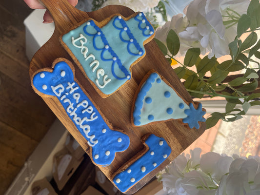 Birthday Party Hat Iced Dog Biscuit - Wholesale